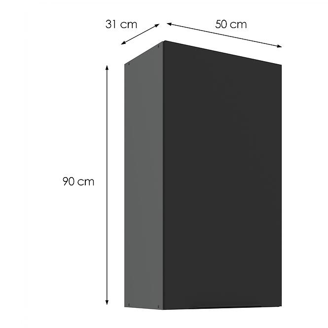 Kuchynská skrinka Aria-BL/ANT anti fingerprint 50G-90 1F