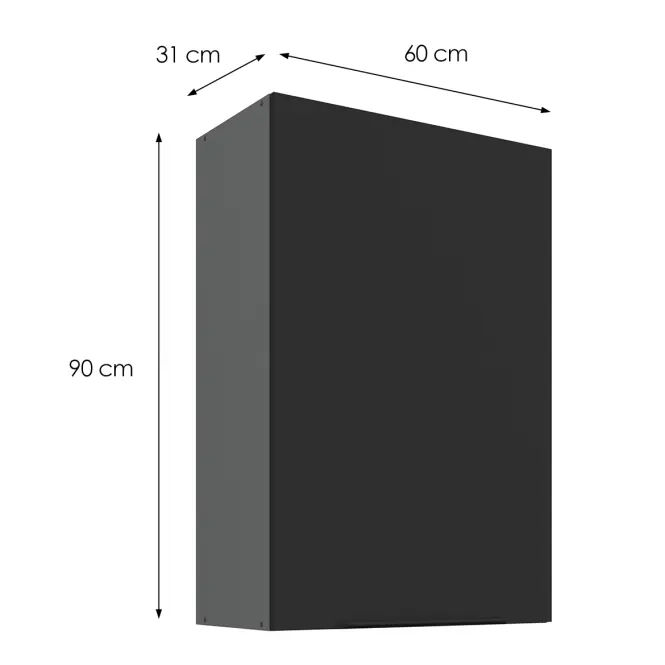 Kuchynská skrinka Aria-BL/ANT anti fingerprint 60G-90 1F