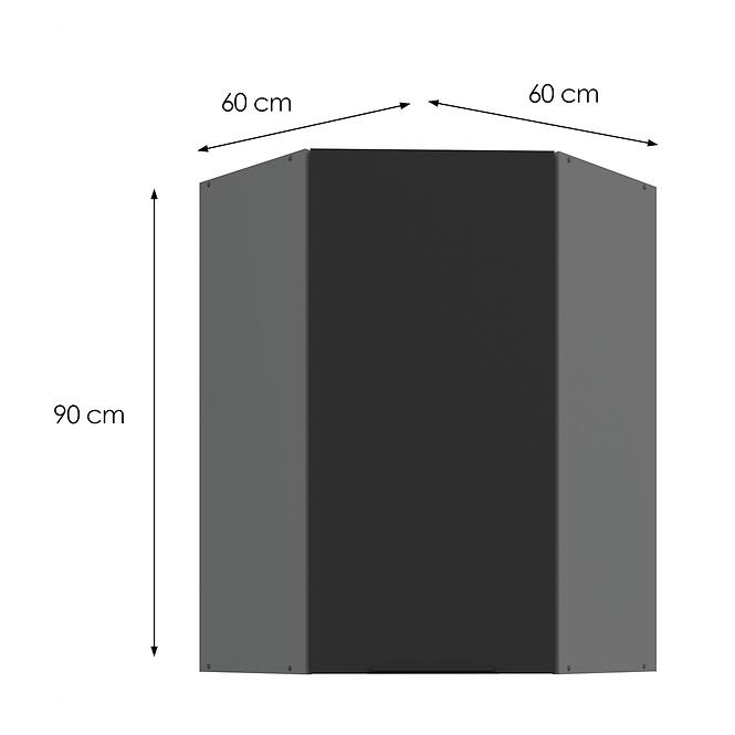 Kuchynská skrinka Aria-BL/ANT anti fingerprint 60X60 GN-90 1F (45°),3