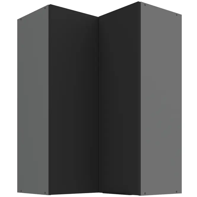 Kuchynská skrinka Aria-BL/ANT anti fingerprint 60X60 GN-90 2F (90°)