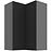Kuchynská skrinka Aria-BL/ANT anti fingerprint 60X60 GN-90 2F (90°)