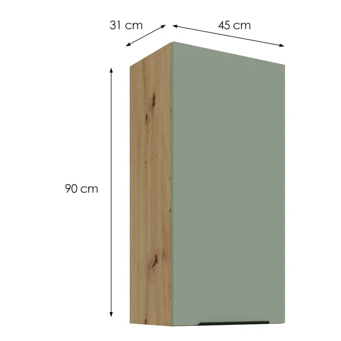 Kuchynská skrinka Aria-SA/AR anti fingerprint 45G-90 1F