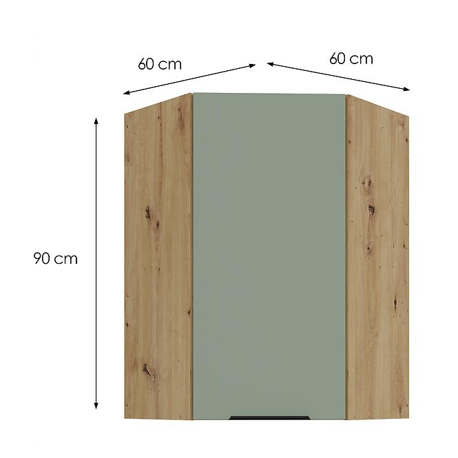 Kuchynská skrinka Aria-SA/AR anti fingerprint 60X60 GN-90 1F (45°)