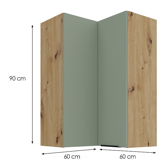 Kuchynská skrinka Aria-SA/AR anti fingerprint 60X60 GN-90 2F (90°),3