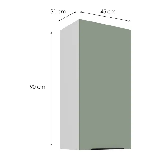 Kuchynská skrinka Aria-SA/WH anti fingerprint 45G-90 1F