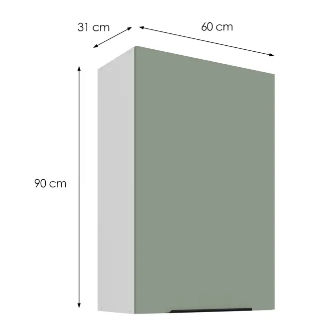 Kuchynská skrinka Aria-SA/WH anti fingerprint 60G-90 1F