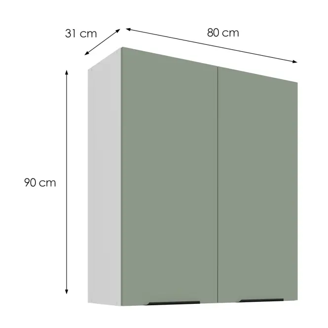 Kuchynská skrinka Aria-SA/WH anti fingerprint 80G-90 2F