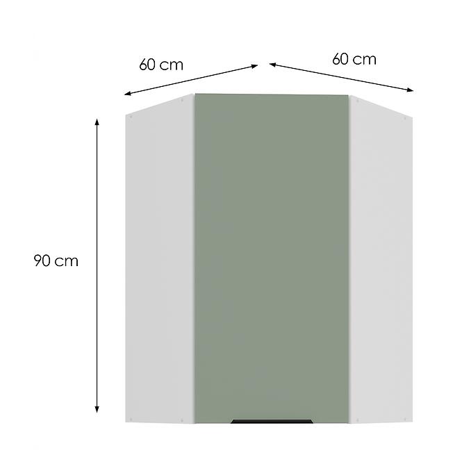 Kuchynská skrinka Aria-SA/WH anti fingerprint 60X60 GN-90 1F (45°)
