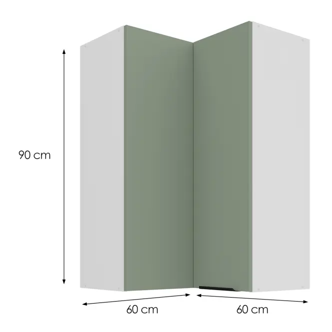 Kuchynská skrinka Aria-SA/WH anti fingerprint 60X60 GN-90 2F (90°)