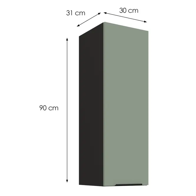 Kuchynská skrinka Aria-SA/BL anti fingerprint 30G-90 1F