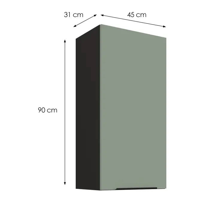 Kuchynská skrinka Aria-SA/BL anti fingerprint 45G-90 1F