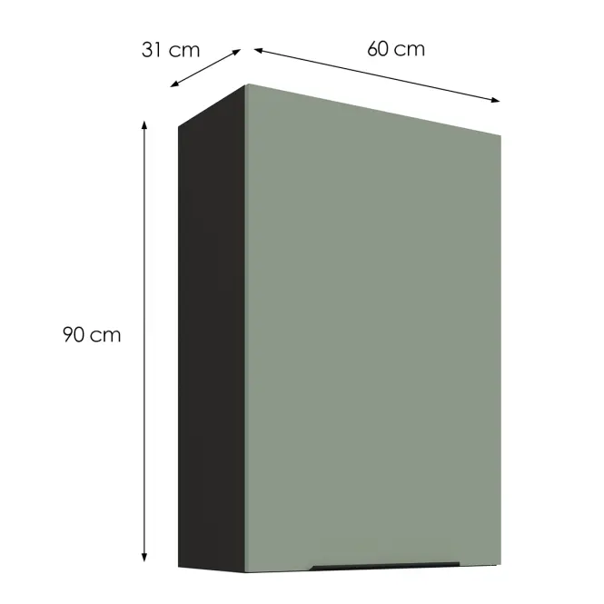 Kuchynská skrinka Aria-SA/BL anti fingerprint 60G-90 1F