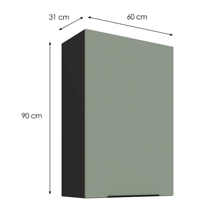 Kuchynská skrinka Aria-SA/BL anti fingerprint 60G-90 1F,3