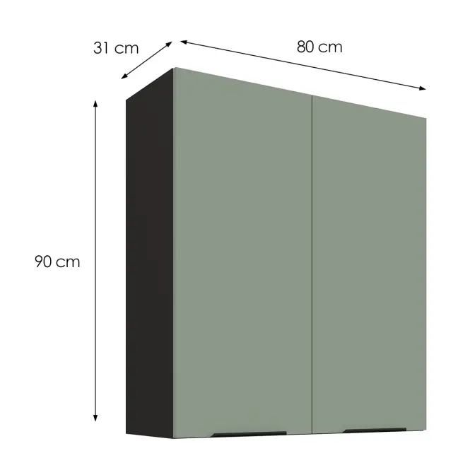 Kuchynská skrinka Aria-SA/BL anti fingerprint 80G-90 2F