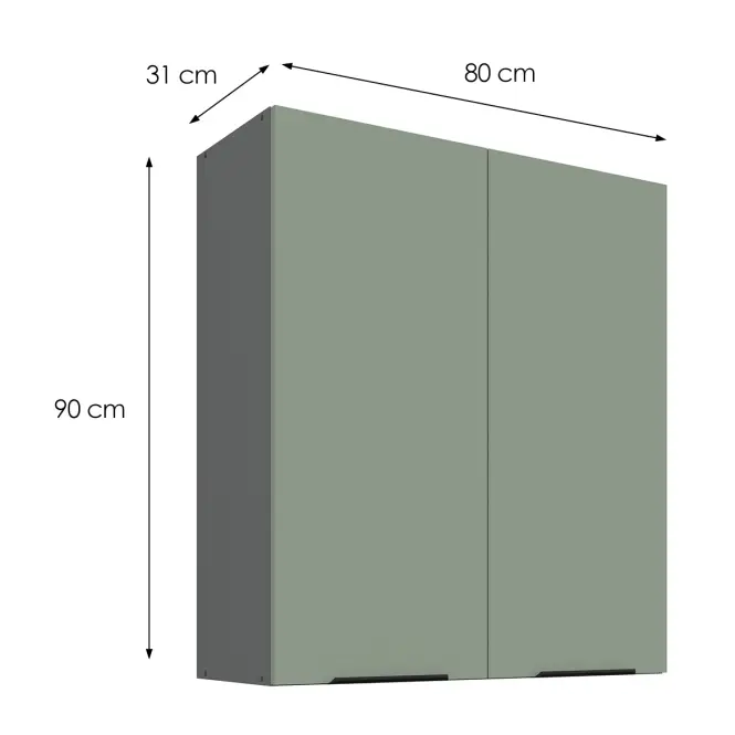 Kuchynská skrinka Aria-SA/ANT anti fingerprint 80G-90 2F