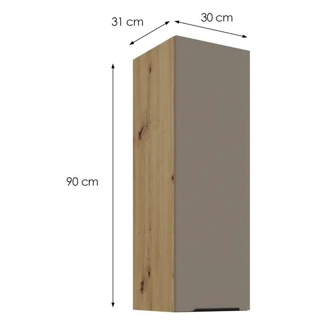 Kuchynská skrinka Aria-TA/AR anti fingerprint 30G-90 1F