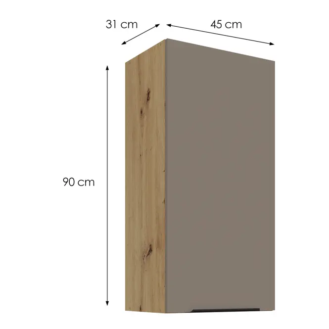 Kuchynská skrinka Aria-TA/AR anti fingerprint 45G-90 1F
