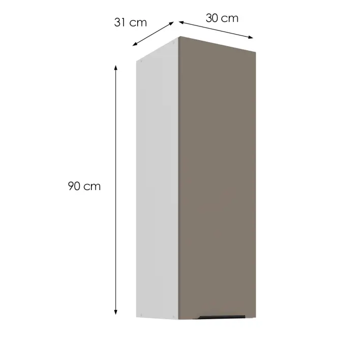 Kuchynská skrinka Aria-TA/WH anti fingerprint 30G-90 1F