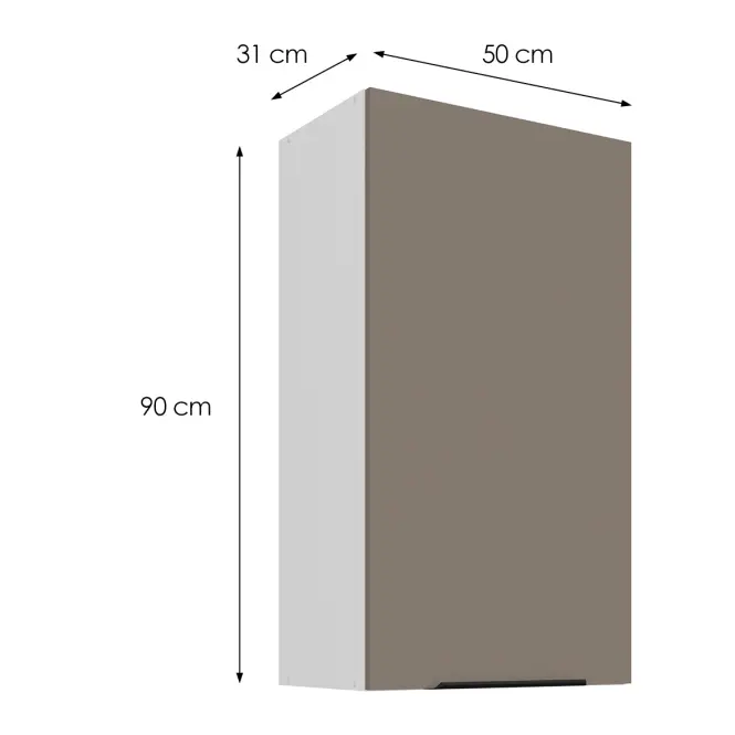 Kuchynská skrinka Aria-TA/WH anti fingerprint 50G-90 1F