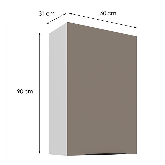 Kuchynská skrinka Aria-TA/WH anti fingerprint 60G-90 1F