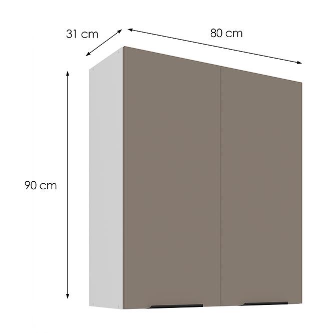 Kuchynská skrinka Aria-TA/WH anti fingerprint 80G-90 2F