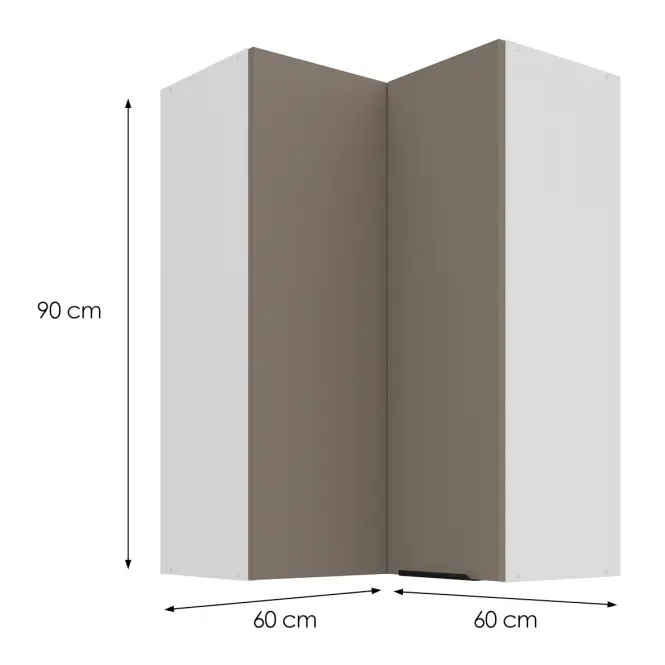 Kuchynská skrinka Aria-TA/WH anti fingerprint 60X60 GN-90 2F (90°)