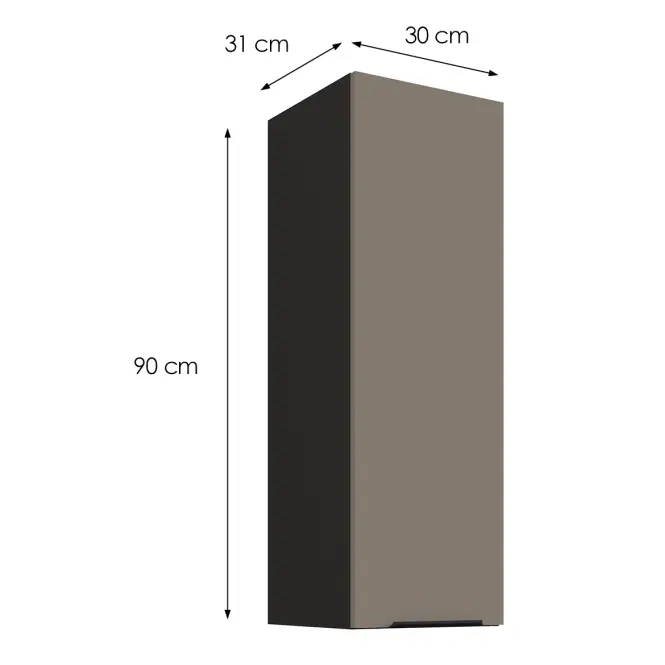 Kuchynská skrinka Aria-TA/BL anti fingerprint 30G-90 1F