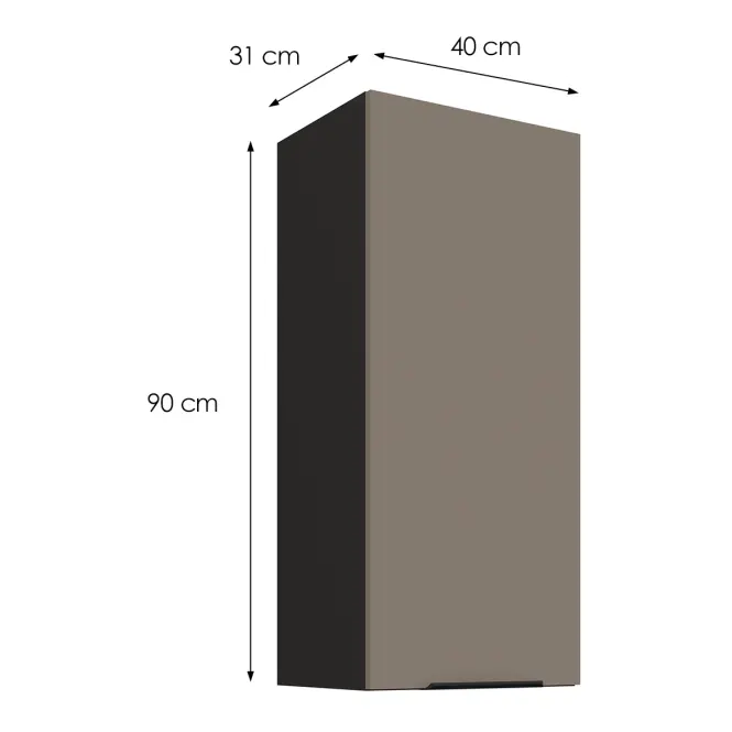 Kuchynská skrinka Aria-TA/BL anti fingerprint 40G-90 1F