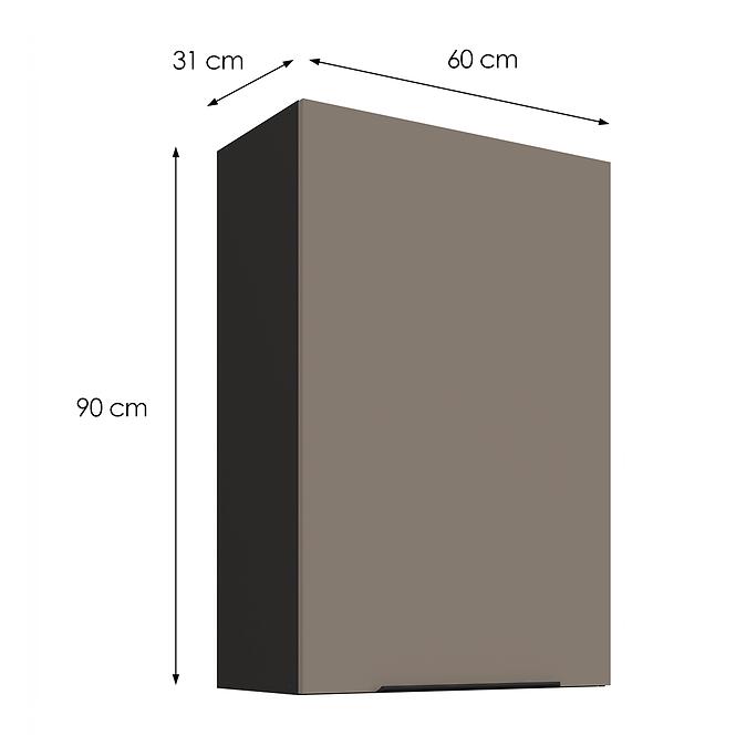 Kuchynská skrinka Aria-TA/BL anti fingerprint 60G-90 1F