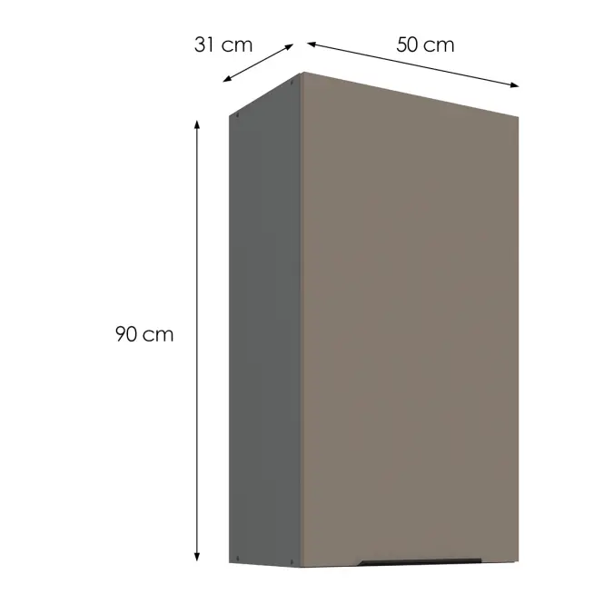 Kuchynská skrinka Aria-TA/ANT anti fingerprint 50G-90 1F
