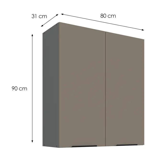 Kuchynská skrinka Aria-TA/ANT anti fingerprint 80G-90 2F