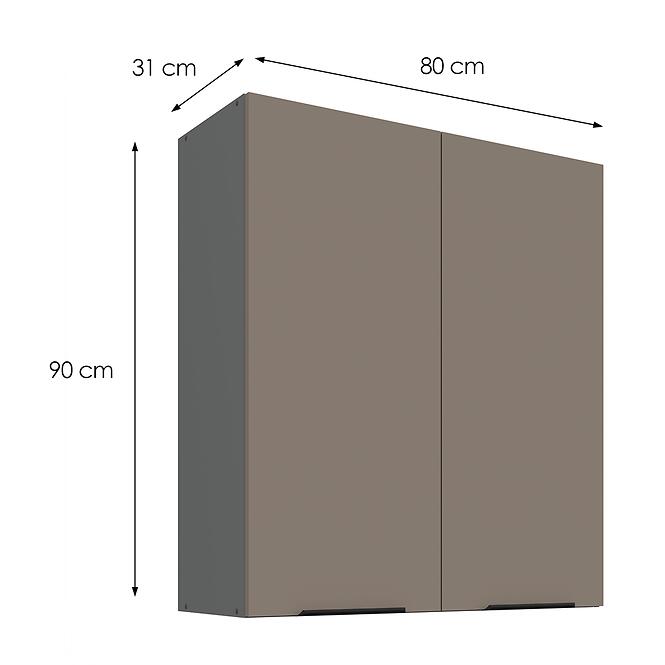 Kuchynská skrinka Aria-TA/ANT anti fingerprint 80G-90 2F