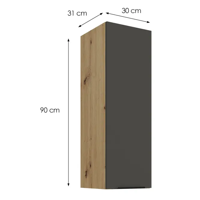 Kuchynská skrinka Aria-GR/AR anti fingerprint 30G-90 1F