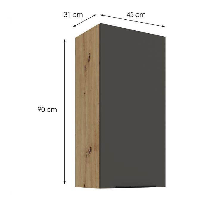 Kuchynská skrinka Aria-GR/AR anti fingerprint 45G-90 1F