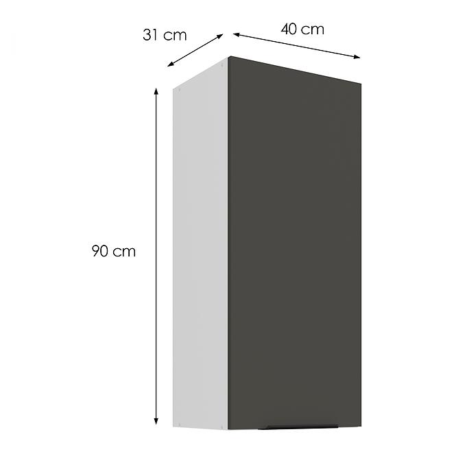 Kuchynská skrinka Aria-GR/WH anti fingerprint 40G-90 1F