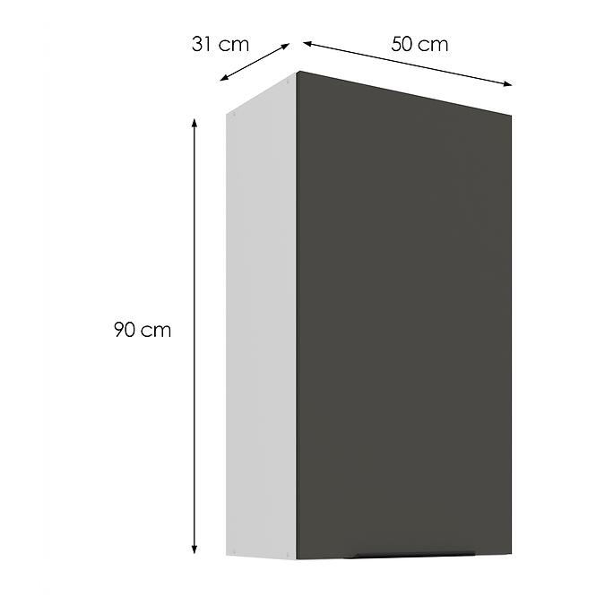 Kuchynská skrinka Aria-GR/WH anti fingerprint 50G-90 1F