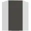 Kuchynská skrinka Aria-GR/WH anti fingerprint 60X60 GN-90 1F (45°)