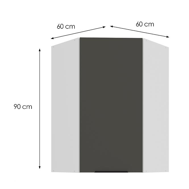 Kuchynská skrinka Aria-GR/WH anti fingerprint 60X60 GN-90 1F (45°),3