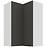 Kuchynská skrinka Aria-GR/WH anti fingerprint 60X60 GN-90 2F (90°)