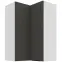 Kuchynská skrinka Aria-GR/WH anti fingerprint 60X60 GN-90 2F (90°)