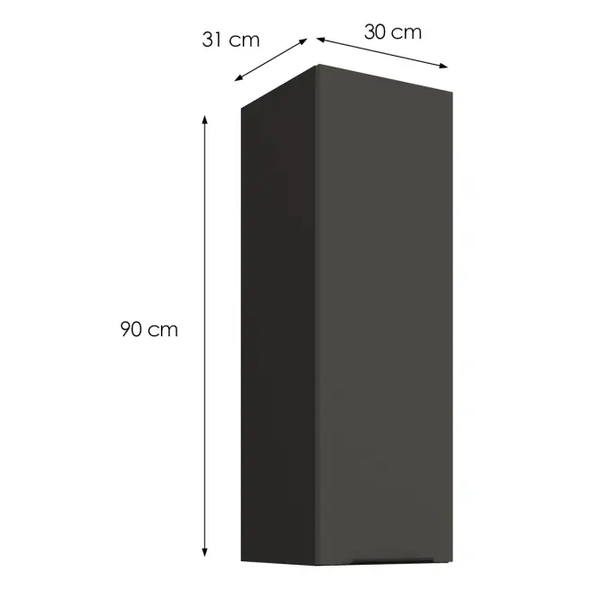 Kuchynská skrinka Aria-GR/BL anti fingerprint 30G-90 1F