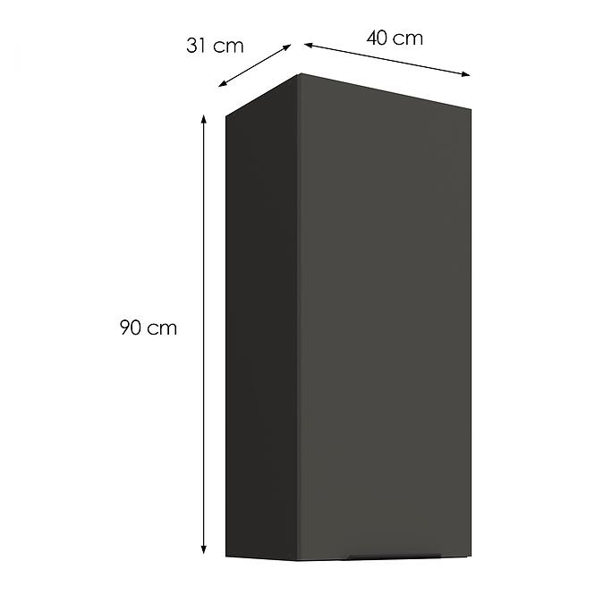 Kuchynská skrinka Aria-GR/BL anti fingerprint 40G-90 1F