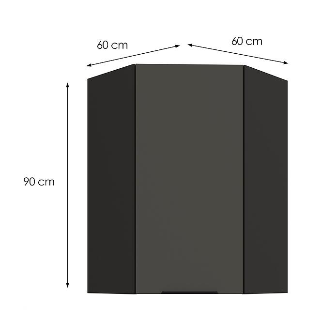 Kuchynská skrinka Aria-GR/BL anti fingerprint 60X60 GN-90 1F (45°)