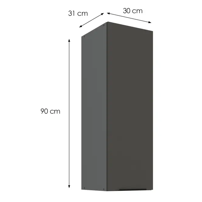 Kuchynská skrinka Aria-GR/ANT anti fingerprint 30G-90 1F