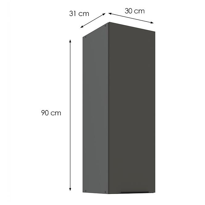 Kuchynská skrinka Aria-GR/ANT anti fingerprint 30G-90 1F