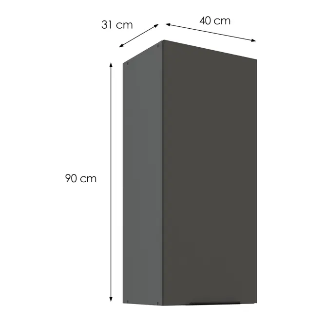 Kuchynská skrinka Aria-GR/ANT anti fingerprint 40G-90 1F