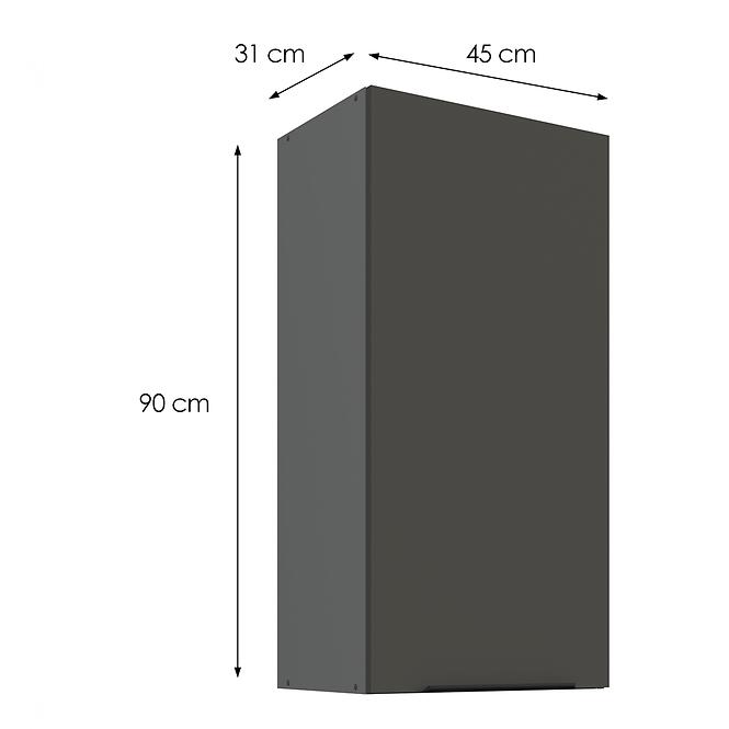 Kuchynská skrinka Aria-GR/ANT anti fingerprint 45G-90 1F