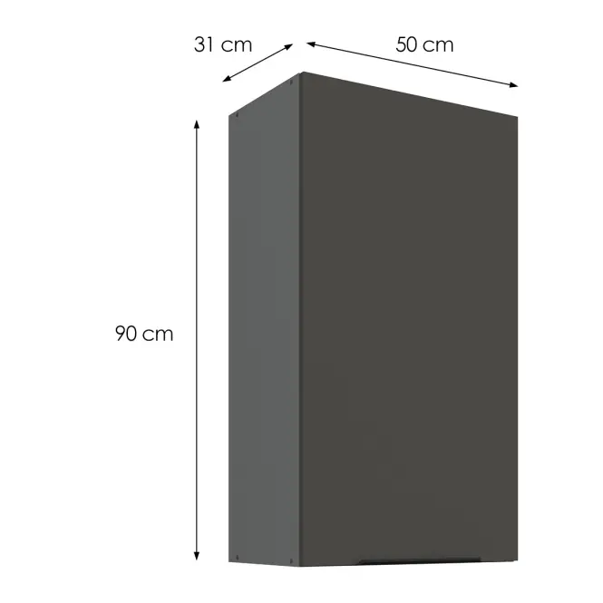 Kuchynská skrinka Aria-GR/ANT anti fingerprint 50G-90 1F