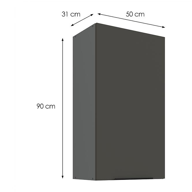 Kuchynská skrinka Aria-GR/ANT anti fingerprint 50G-90 1F,3