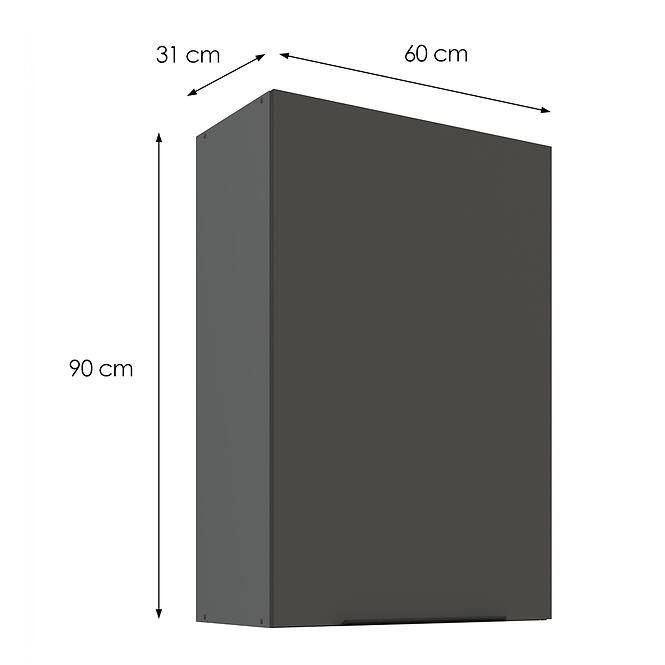 Kuchynská skrinka Aria-GR/ANT anti fingerprint 60G-90 1F
